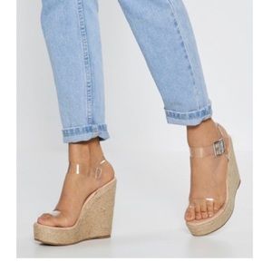 Clear Woven Wedges